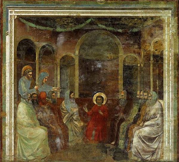 GIOTTO di Bondone Christ among the Doctors Spain oil painting art